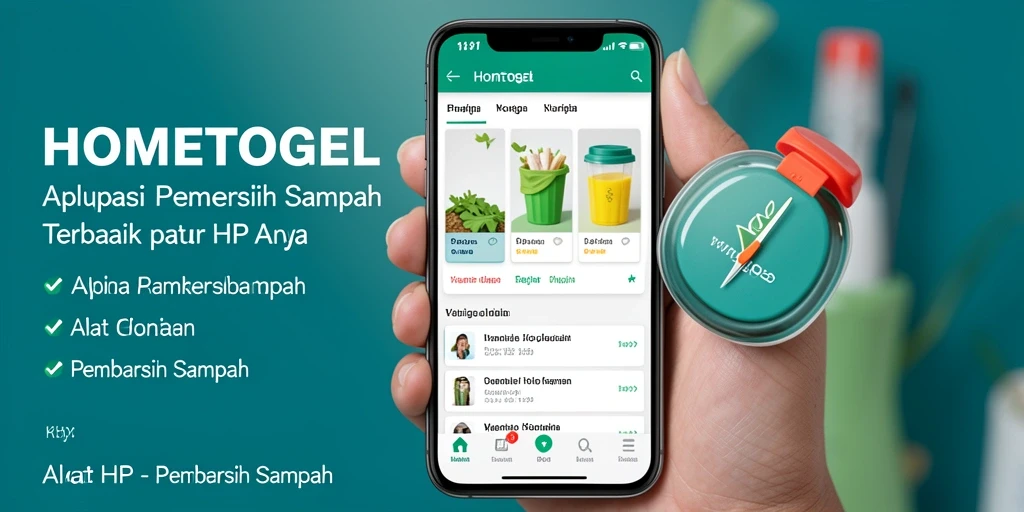 Antarmuka HOMETOGEL yang intuitif untuk membersihkan sampah.