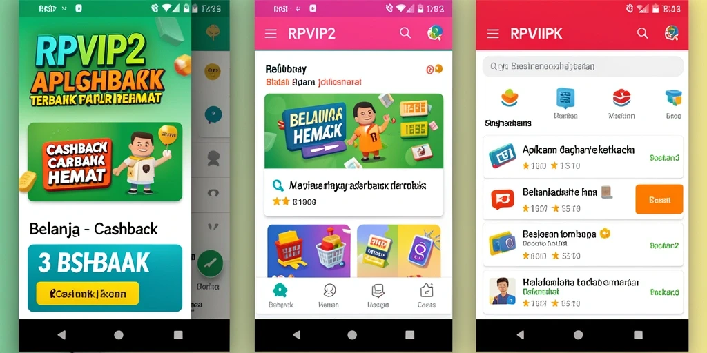 Antarmuka RPVIP2 yang menampilkan fungsi cashback yang intuitif.