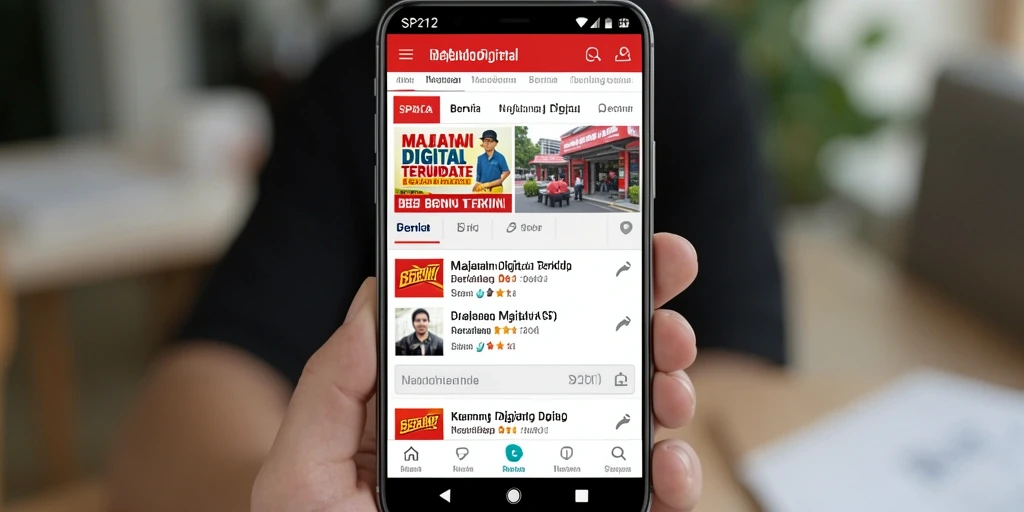 Antarmuka aplikasi SP212 yang modern dan fungsional.