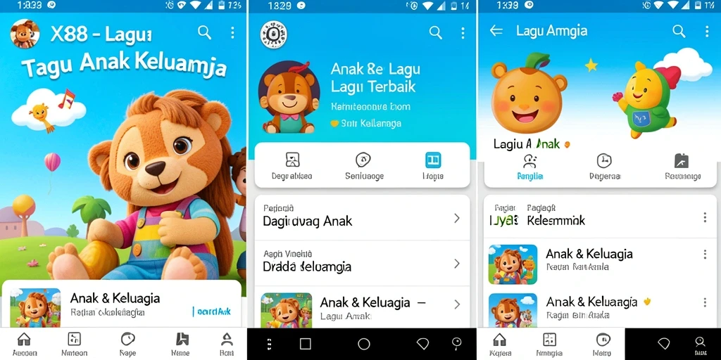 Tampilan antarmuka aplikasi X88 yang menarik untuk anak-anak.